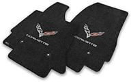 2014 2018 corvette black floor mats logo