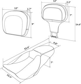 img 1 attached to 🚲 Modified C.C. RIDER Touring Seat - Enhanced Compatibility with Harley Davidson Touring Models Road King, Street Glide, Road Glide, Electra Glide CVO (2009-UP)