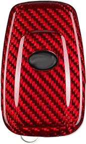 img 2 attached to M.JVisun Toyota 86 GT86 Avalon C-HR Camry Corolla Carbon Fiber Key Fob Cover - Red: Enhancing Style and Protection for Men and Women