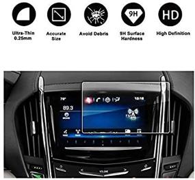 img 3 attached to 💡 2013-2018 Cadillac ATS Cadillac SRX 8In CUE Infotainment Interface Touchscreen Car Navigation Screen Protector - 9H Tempered Glass, Anti-Scratch & Shock Resistant