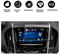 💡 2013-2018 cadillac ats cadillac srx 8in cue infotainment interface touchscreen car navigation screen protector - 9h tempered glass, anti-scratch & shock resistant logo