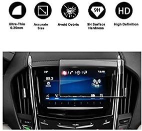 img 2 attached to 💡 2013-2018 Cadillac ATS Cadillac SRX 8In CUE Infotainment Interface Touchscreen Car Navigation Screen Protector - 9H Tempered Glass, Anti-Scratch & Shock Resistant