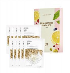 img 1 attached to The Face Shop Real Nature Facial Mask Bundle For Hydrated & Soothed Skin | Natural-Derived, Mild Formula Without Additives | High Adhesiveness K Beauty Skincare For Oily & Dry Skin