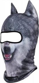 img 3 attached to Get Ready For Adventure With YOSUNPING 3D Animal Ears Face Mask Balaclava