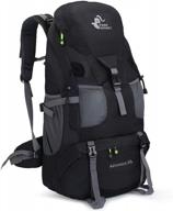 explore the outdoors with our 50l water resistant hiking backpack - perfect for climbing, camping, and touring. logo