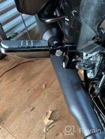img 8 attached to Aluminum Foot Pegs Footrest Footboards Compatible With Harley Davidson Touring Electra Glide Softail & Dyna Yamaha Suzuki Kawasaki Honda