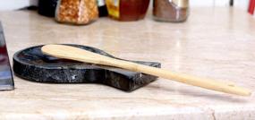 img 1 attached to Handmade Black Marble Spoon Rest & Utensil Organizer For Stove Top Chefs - Convenient Cooking Spoon Holder & Spatula Fork Ladle Keeper - RADICALn Kitchen Tool