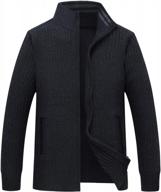 stay warm in style with hixiaohe men's wool cashmere full zip cardigan sweater logo