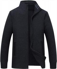img 4 attached to Stay Warm In Style With Hixiaohe Men'S Wool Cashmere Full Zip Cardigan Sweater
