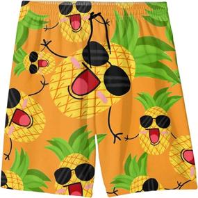 img 3 attached to Kxybz Pineapple Shorts Trunks Athletic Boys' Clothing ~ Swim