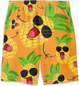 img 2 attached to Kxybz Pineapple Shorts Trunks Athletic Boys' Clothing ~ Swim