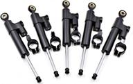 transform your riding experience with motorcycle adjustable universal steering damper control in sleek black design logo