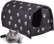 🏠 winter-proof outdoor cat house: foldable, weatherproof, rainproof, and sunscreen oxford shelter for feral and stray cats logo