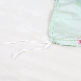 img 2 attached to Королевский размер FADFAY Зеленый цветочный набор пододеяльников для пуховых одеял - винтажное постельное белье с цветочным принтом, ультрамягкий 100% хлопок, дизайнерский набор из 3 предметов (1 пододеяльник и 2 наволочки) Простой стиль