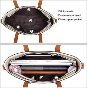 img 1 attached to 👜 Stylish Women's Leather Designer Handbags: Fashionable Shoulder Bags & Wallets