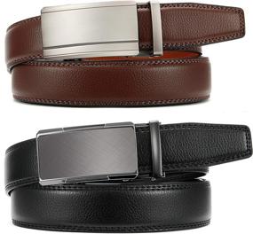 img 2 attached to Men's Belts with Ratchet Click 👔 Comfort Adjustable Buckles: Optimized for Style and Ease