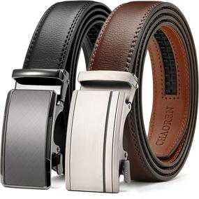 img 4 attached to Men's Belts with Ratchet Click 👔 Comfort Adjustable Buckles: Optimized for Style and Ease