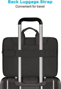 img 2 attached to MOSISO 360 Защитная сумка через плечо для MacBook Air/Pro — черная с подходящим рукавом и ремнем
