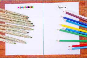 img 2 attached to Цветные карандаши Kidsthrill: 12 радужных деревянных карандашей для детей, школьников и школьников — набор из 4 цветов с яркими комбинациями для рисования, раскрашивания и выделения