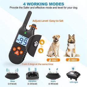 img 3 attached to PETFAT Shock Collar with Remote for Dogs - Training Collar for Large, Medium, and Small Breeds, Waterproof, Bark Collar with Light