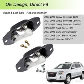 img 2 attached to VEELECP Tailgate Lock Latch Assembly Pair Set Replacement for Chevy Silverado 1500 / 2500HD / 3500HD GMC Sierra 1500 / 2500HD / 3500HD Hummer H3 / H3T 94715027 - Right and Left Side