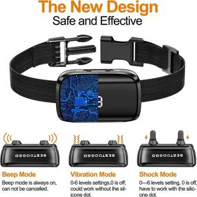 img 3 attached to 🐶 Top-rated Dog Training Collar for Bark Control - Rechargeable Anti Barking Collar with Beep, Vibration, and Shock Modes. Offers Adjustable Sensitivity, Length, and Water Resistance.