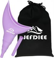женский мочеиспускательный устройство jefdiee: стоя мочиться с помощью многоразового силиконового писсуара - идеально подходит для кемпинга, походов и активного отдыха! логотип