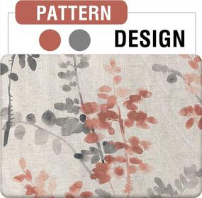 img 1 attached to 84 Inch Grey & Coral Floral Sheer Linen Curtains - H.VERSAILTEX Draperies For Living Room/Bedroom Window Treatment Grommet 2 Panels