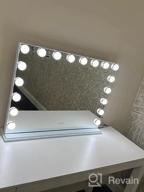 img 1 attached to Fenair Ultrathin Hollywood Vanity Mirror With 18 Dimmable Bulbs, Selfie Remote Control, And Type-C Port For Tabletop Or Wall Mount - Perfect Lighted Makeup Mirror For Big And Smart Looks review by Danielle Williams