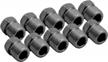 10 pack 1/4 inch (7/16-24 inverted) black oxide coated steel brake line tube nuts by 4lifetimelines logo