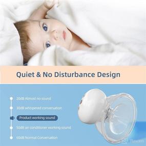 img 1 attached to 🤱 Portable Double Electric Wearable Hands Free Breast Pump with 3 Modes, 10 Levels Adjustment, and 24MM Flange - Painless Breastfeeding, In-Bra Use - White