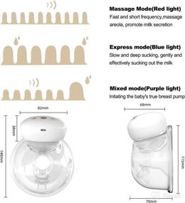 img 2 attached to 🤱 Portable Double Electric Wearable Hands Free Breast Pump with 3 Modes, 10 Levels Adjustment, and 24MM Flange - Painless Breastfeeding, In-Bra Use - White