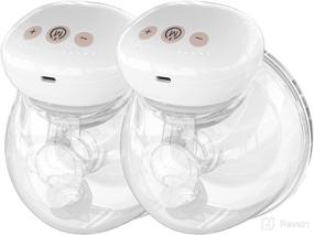 img 3 attached to 🤱 Portable Double Electric Wearable Hands Free Breast Pump with 3 Modes, 10 Levels Adjustment, and 24MM Flange - Painless Breastfeeding, In-Bra Use - White