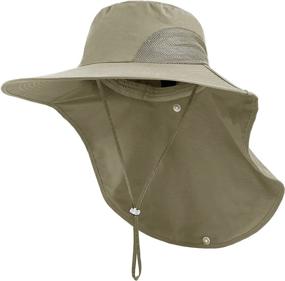 img 3 attached to Waterproof Hiking & Fishing Hat For Women And Men With Neck Flap And Sun Protection - UPF 50+ Wide Brim Nylon Hat