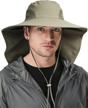 waterproof hiking & fishing hat for women and men with neck flap and sun protection - upf 50+ wide brim nylon hat logo