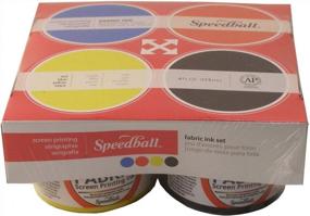 img 3 attached to Speedball Fabric Screen Printing Ink, 4 Ounces Jars, Set Of 4