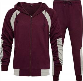 img 3 attached to Stay Comfortable And Stylish With IXIMO Men'S Tracksuit Set For Sports And Casual Wear