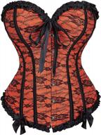blidece plus size floral lace-up overbust corset body shaper top with boning logo