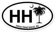 hilton island carolina bumper sticker logo