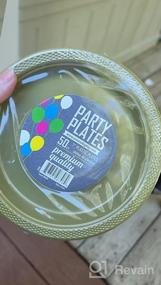 img 5 attached to 100 Count Exquisite Dark Blue Plastic Dessert/Salad Plates - Elegant Disposable Plates (10 Inch)