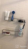 img 1 attached to Rustproof Stainless Steel Shower Caddy Shelf With Hooks And Adhesive Mounting, Bathroom Storage Organizer Wall Mounted For No Drilling, Set Of 2 Black Shelves By AmazerBath review by Herve Latreche