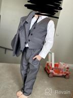 img 1 attached to 👔 Stylish Kretenier Charcoal Dress Suits for Boys – Formal Attire for Elegant Occasions review by Danny Kamerer