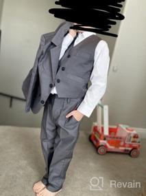 img 6 attached to 👔 Stylish Kretenier Charcoal Dress Suits for Boys – Formal Attire for Elegant Occasions