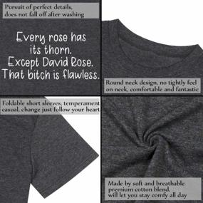 img 1 attached to Женская футболка с принтом розы и забавным письмом, летняя футболка с коротким рукавом, винтажная блузка в стиле хиппи