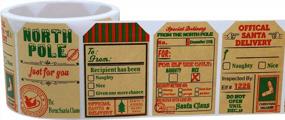 img 2 attached to Hybsk 200Pcs Christmas Santa Claus Stickers, Kraft Paper 2 X 3 Inch Christmas Cards Labels (Type 1)