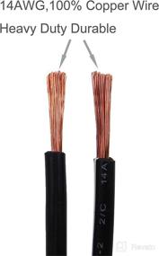 img 1 attached to 🔌 SCCKE Heavy-Duty 14 Gauge 20 Amp Male Plug Cigarette Lighter Adapter Power Supply with 12ft / 3.66m Cable Wire for Car Inverter, Air Pump, Electric Cup, and DIY