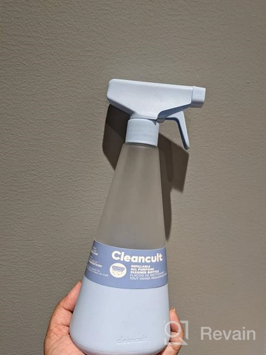 img 1 attached to 🧼 Cleancult Shatter Resistant Glass Spray Bottle - 16oz, 2 Pack - Matte Black - All Purpose Cleaning Spray Bottle with BPA-Free Nozzle & Silicone Sleeve - Dishwasher Safe+ review by Ronald Cambridge