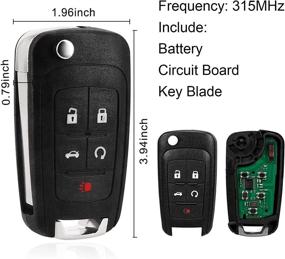 img 3 attached to 🔑 Keyless Entry Remote Replacement with 5 Buttons for Chevy Camaro Malibu Sonic Equinox Impala Cruze Car Key Fob and Other Vehicles - FCC ID: OHT01060512