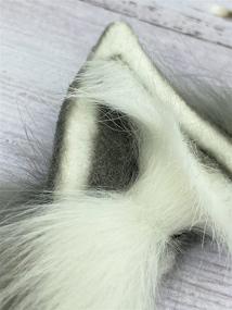 img 1 attached to CoFoWo Furry Cat Fox Wolf Ears Headband, Cosplay Costume Wolf Ears, Halloween Christmas Animal Cosplay Toy Gift