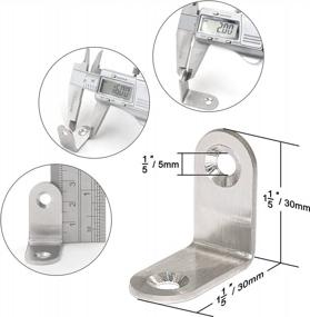img 1 attached to WEBI 30-Pack Heavy Duty Stainless Steel L-Shaped 90 Degree Corner Brackets – Ideal For Furniture, Chests, Screens, Windows; Sturdy Shelf Support And Corner Protectors Included